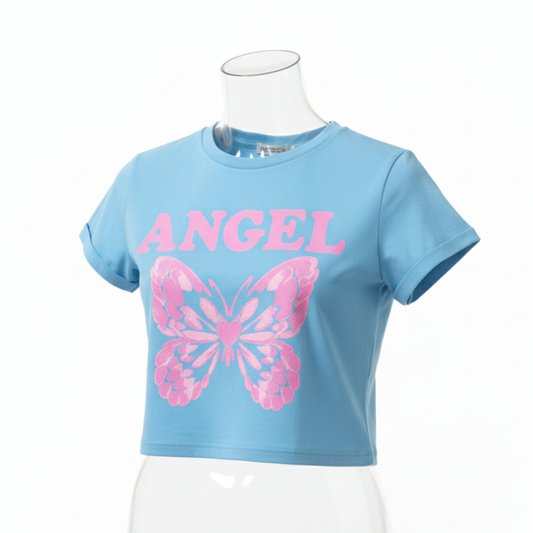 "Angel Baby" Cropped Tee - Tapita