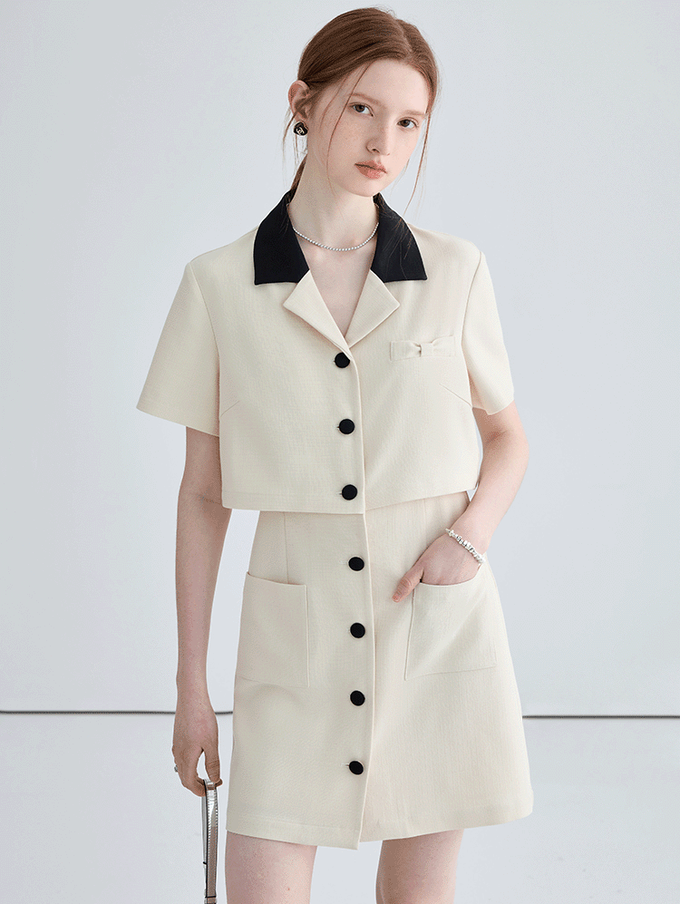 Croptop Blazer Jacket Coat & Skirt - Tapita Demo Store