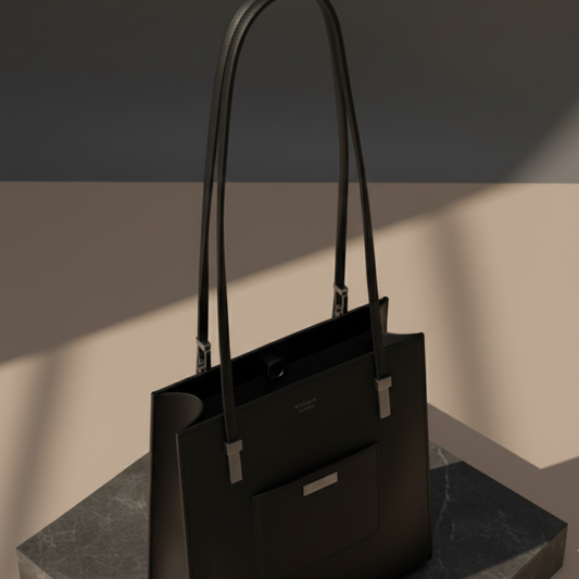 The Modern Black Shoulder Bag - Tapita