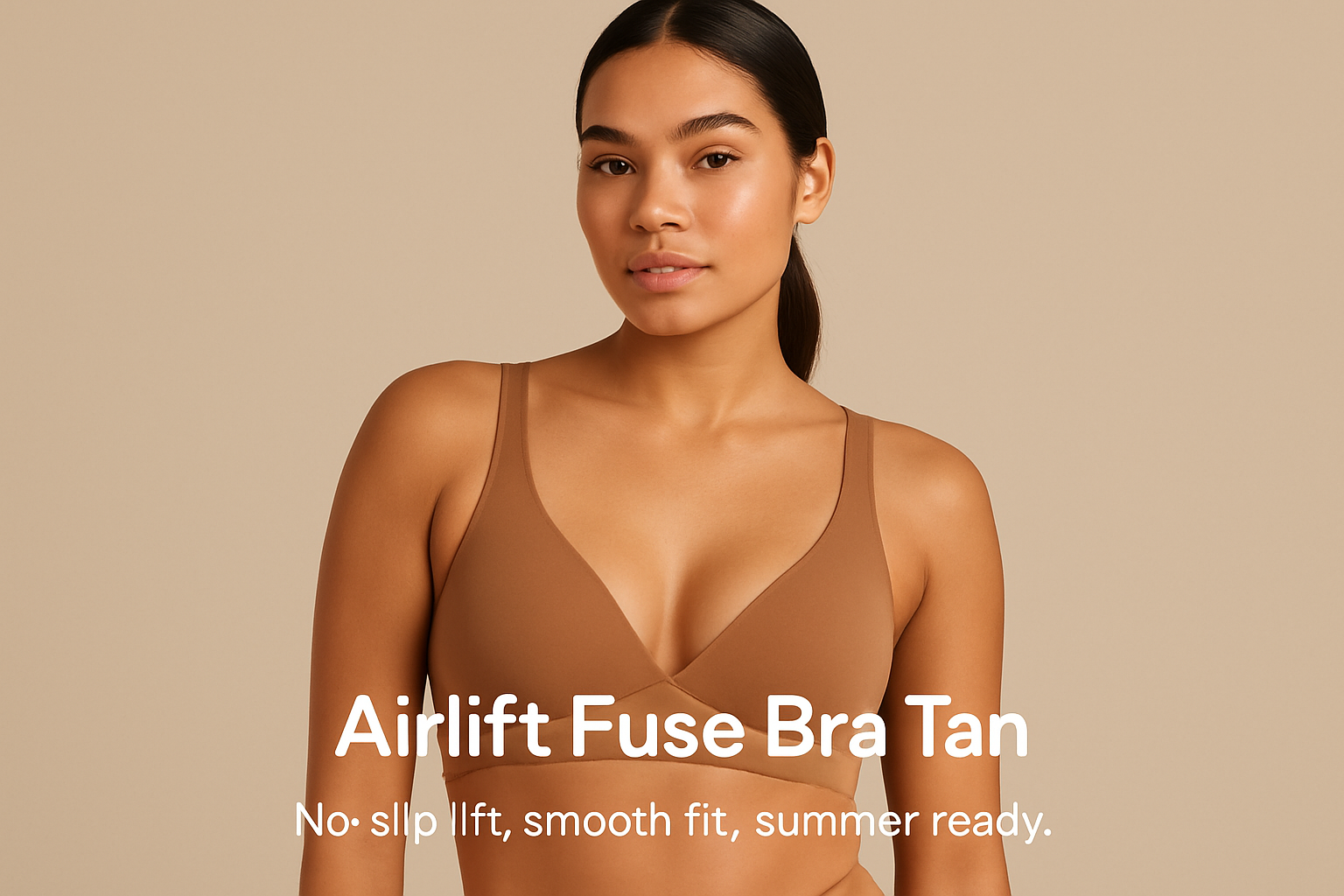 Airlift Fuse Bra Tan: No-slip lift, smooth fit, summer ready