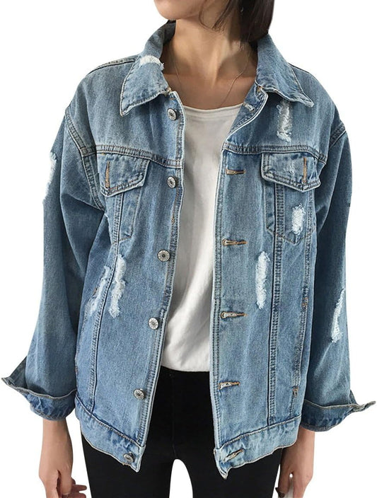 Oversize Denim Jacket - Tapita Demo Store 