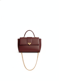 The Aurelia Flap Satchel in Deep Merlot - Tapita 