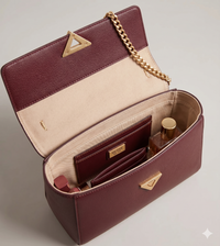 The Aurelia Flap Satchel in Deep Merlote - Tapita 