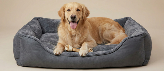 The Charcoal Luxe Faux-Fur Bolster Bed - Tapita 