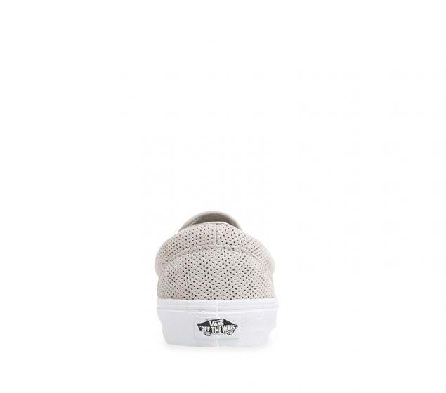 The Perforated Suede Classic Slip-On features low profile slip-on perforated suede uppers,, padded collars, elastic side accents, and signature rubber waffle outsoleVANS | CLASSIC SLIP-ON (PERFORATED SUEDE)123
